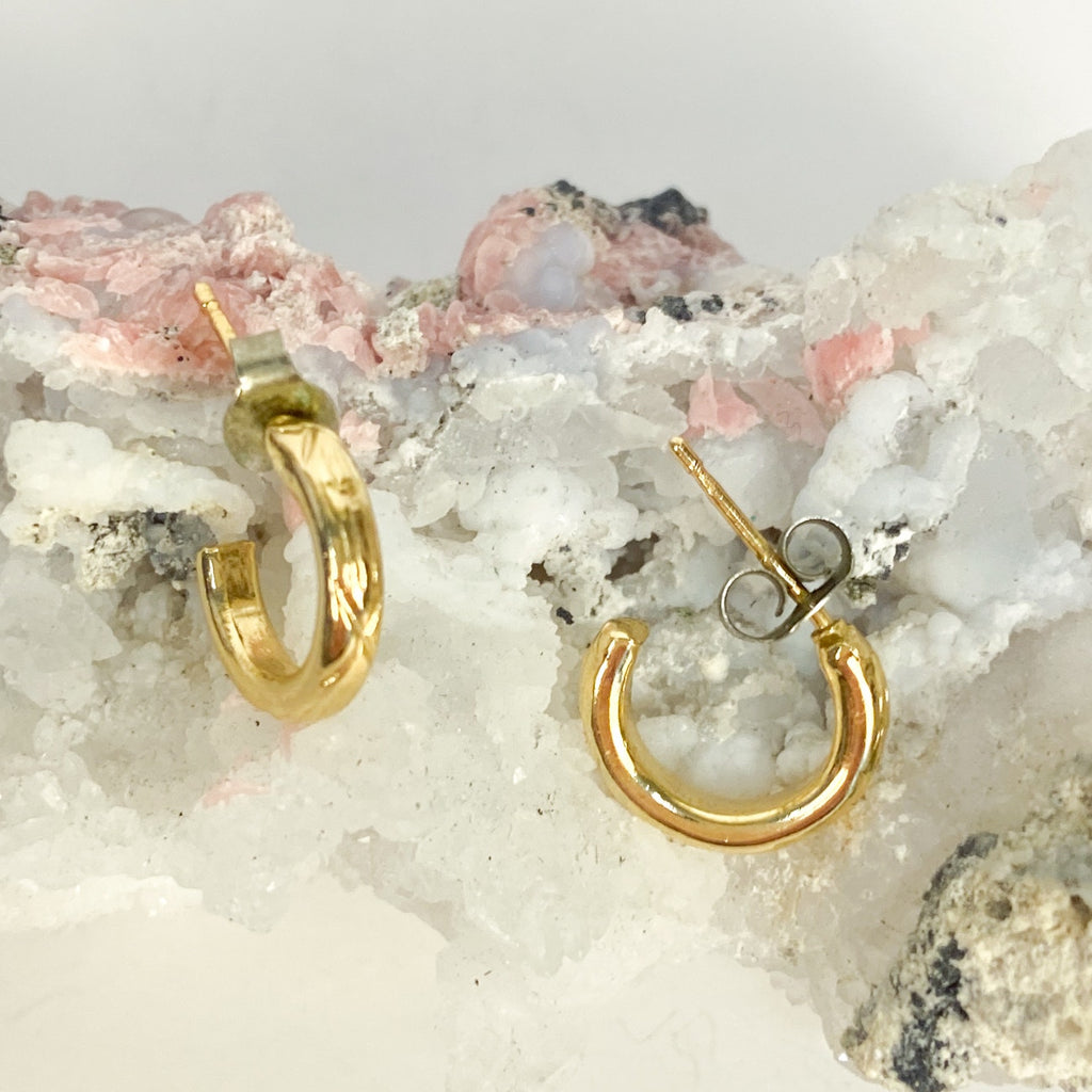 Vintage Small Gold Hoop Earrings