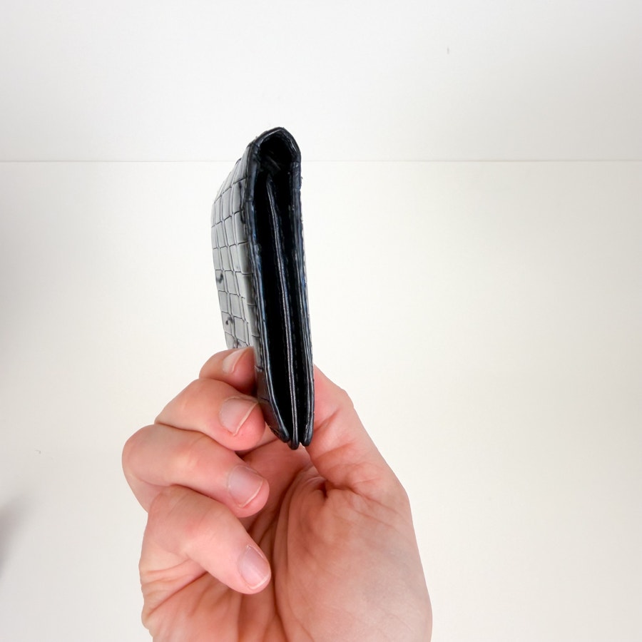 Black Woven Leatherette Wallet