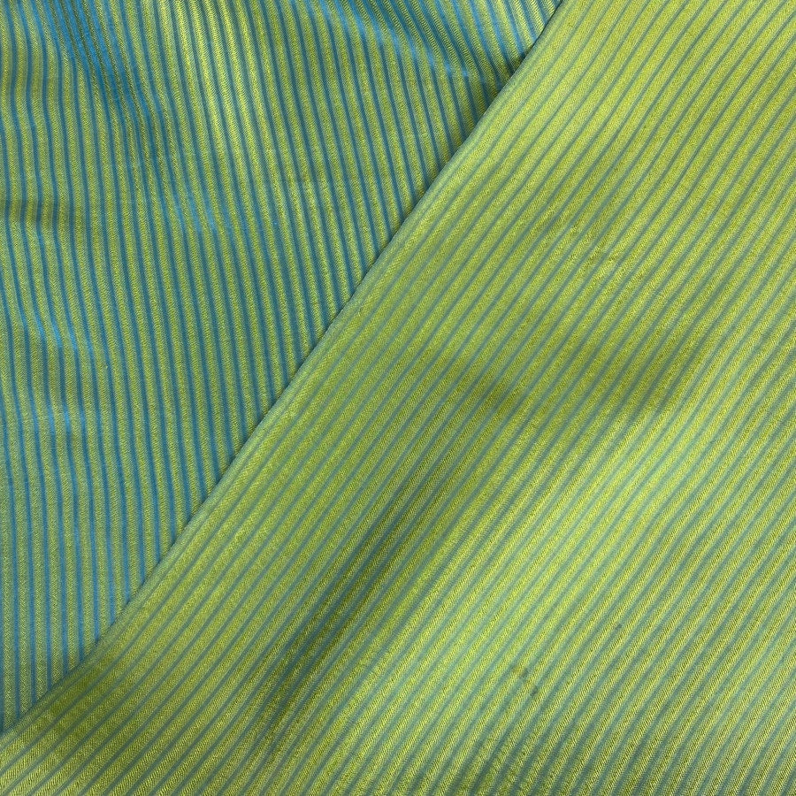 Vintage Scarf Carol Cassidy Green & Blue Silk Scarf Long
