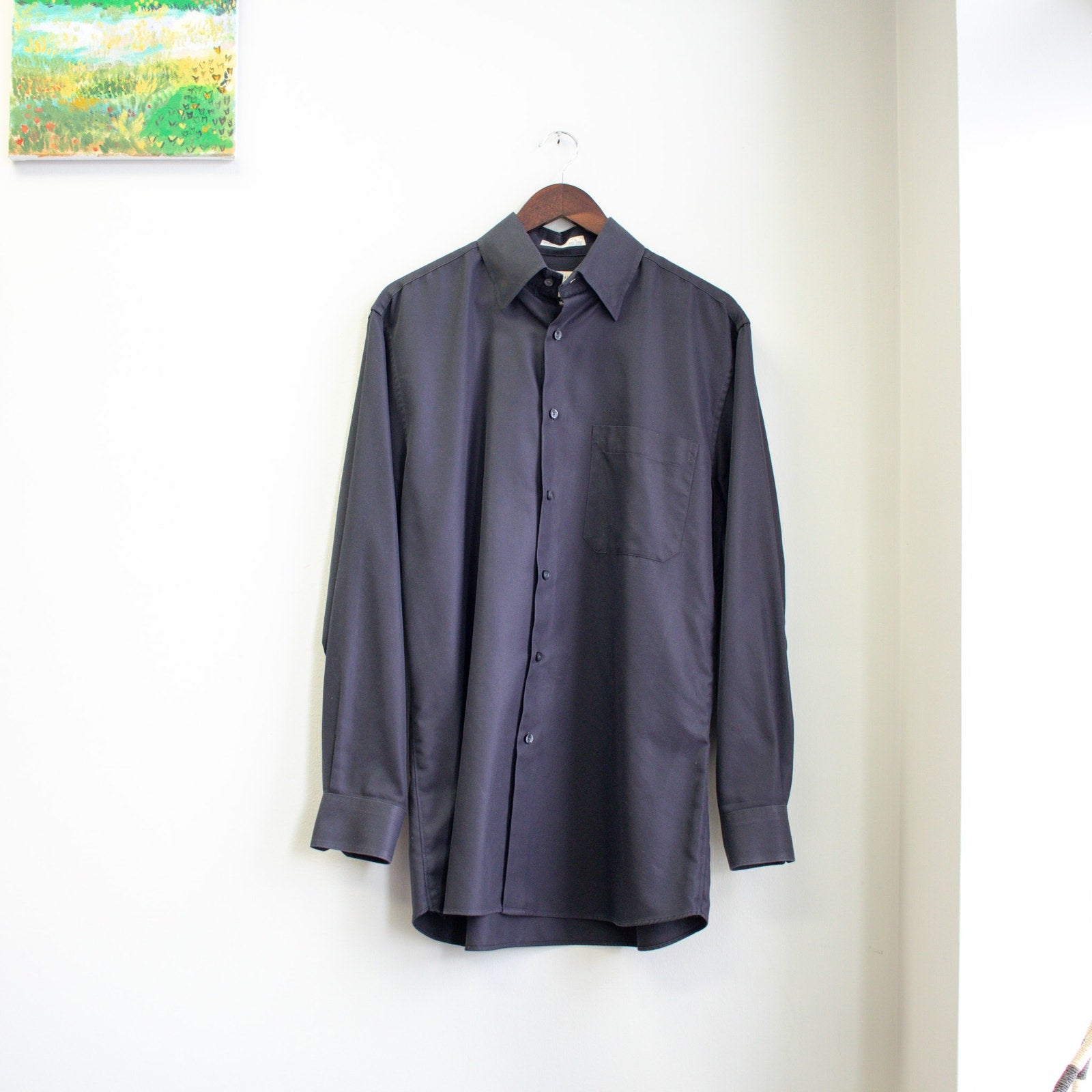 John W. Nordstrom Men's Medium Tailored Black Dress Shirt – fulfilled