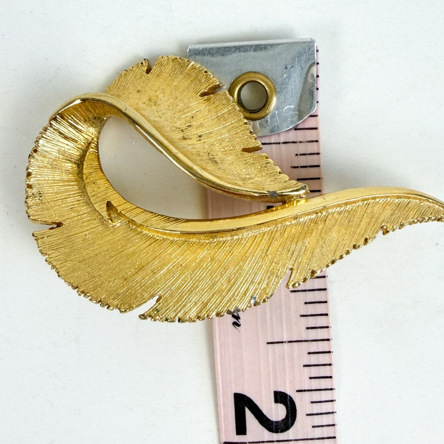 Feather Brooch Sarah Coventry Gold-Tone