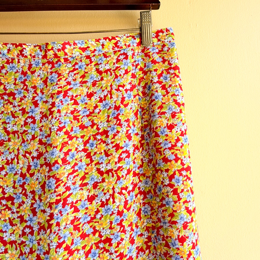 Women's Floral Midi/Maxi Skirt Vintage Size 12-14