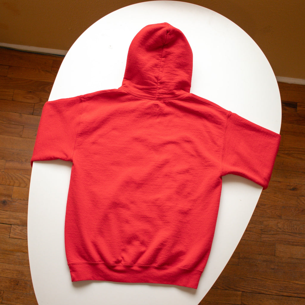 Red Chicago Bulls Vinyl Hoodie Size Small