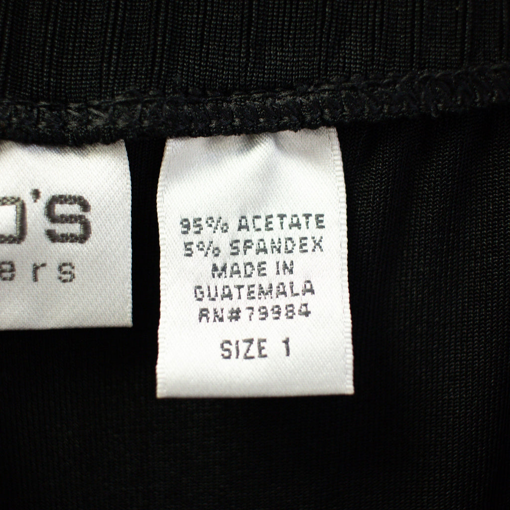 Chicos Travelers Loose Fit Black Leggings Size 1