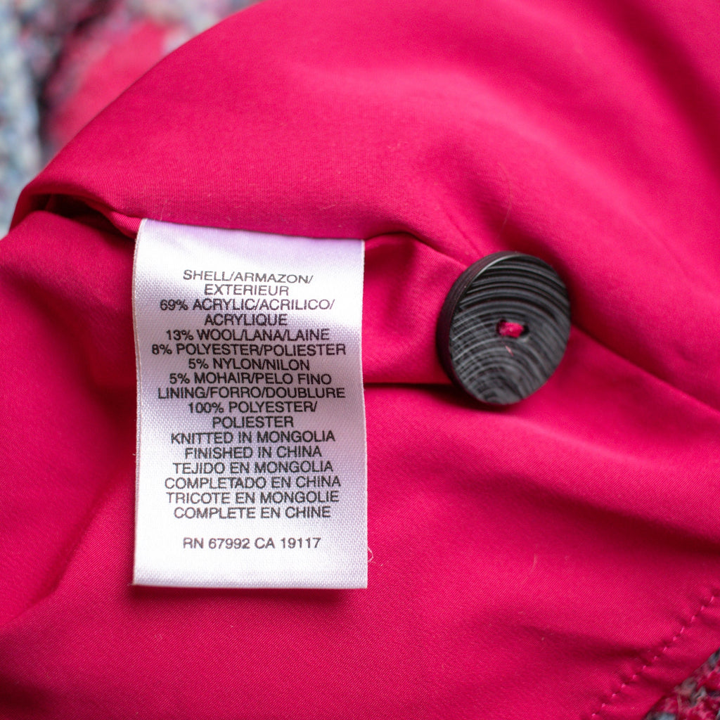 Sigrid Olsen Sport Pink and Blue Mid Length Lined Jacket Size Women's 1X