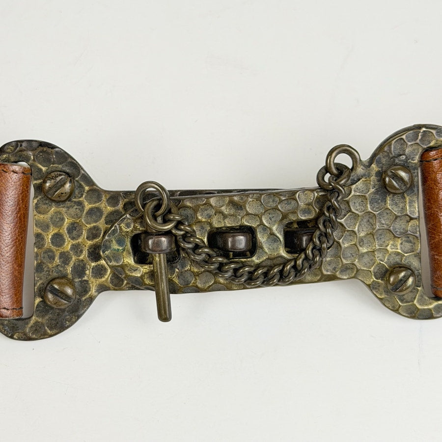 Unique Renaissance-Style Adjustable Belt Pin Locking Buckle Size 32