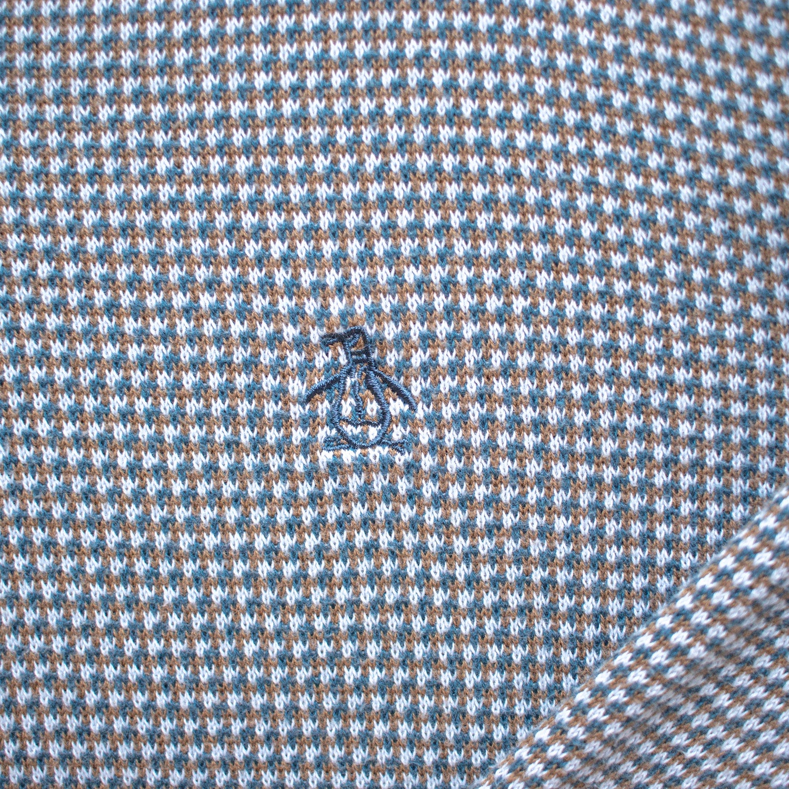 An Original Penguin  Blue and Brown V-Neck Sweater Size Large