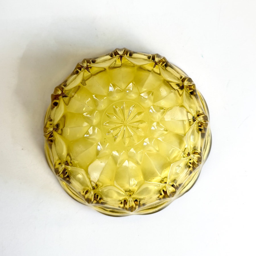Anchor Hocking Amber Glass Bowl Fairfield Pattern Small Dish