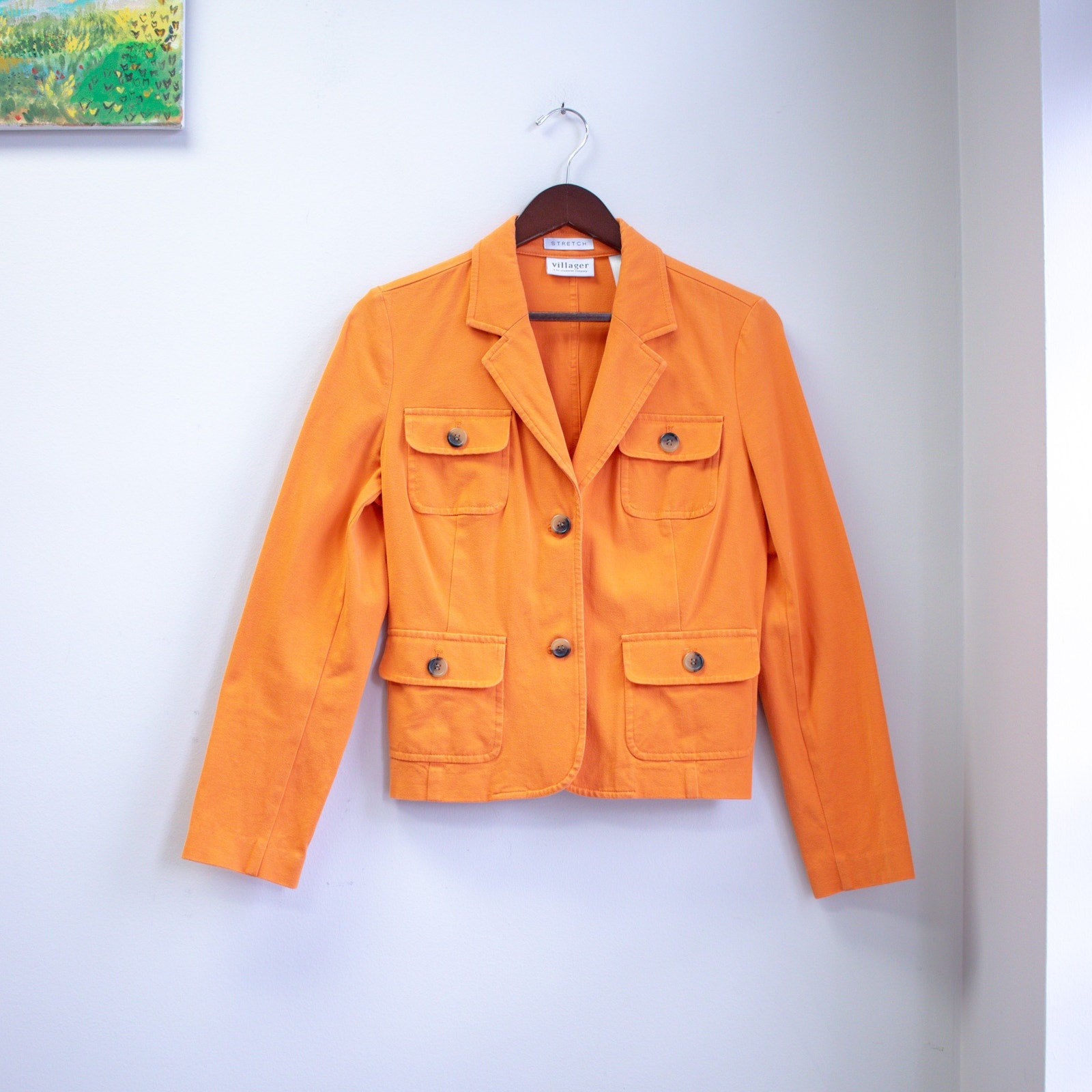 Vintage Liz Claiborne Orange Blazer Size 10
