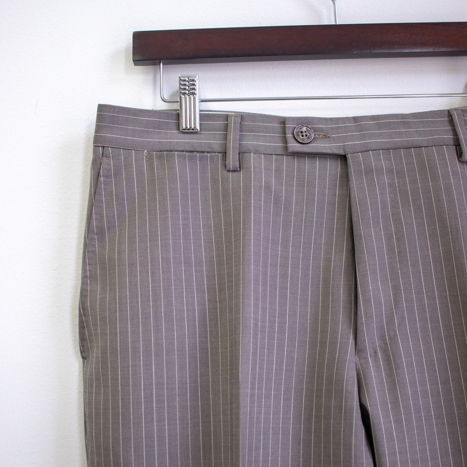 Versace Wool Pinstripe Suit Size 38R