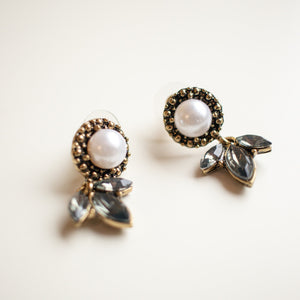 Pearl Floral Drop Earrings