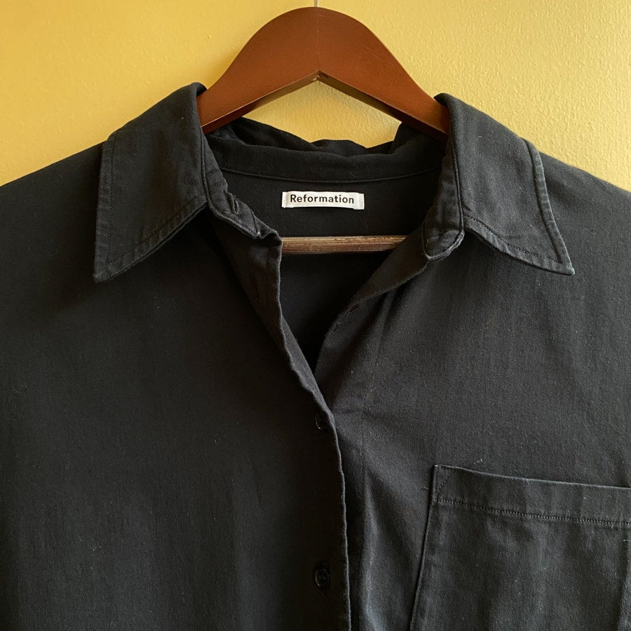 Eli Oversized Shirt Reformation Black Size S