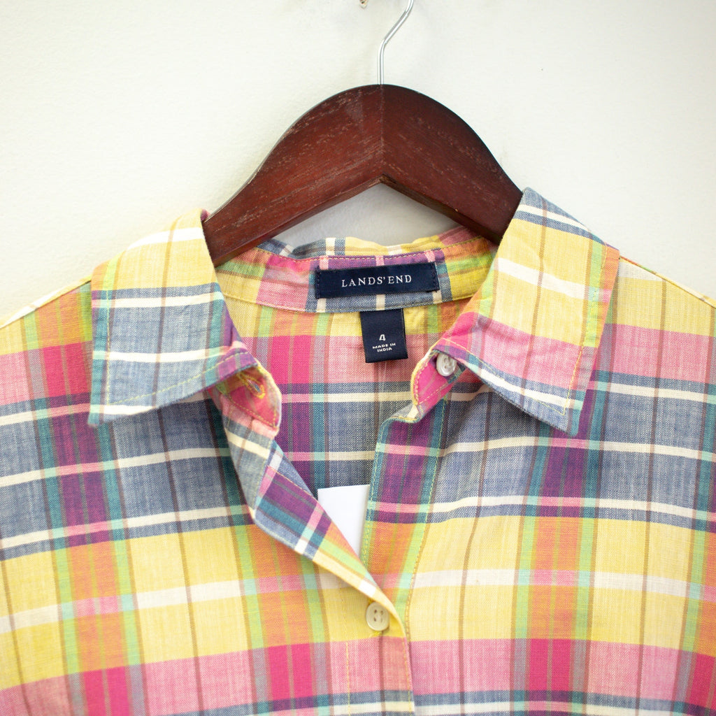 Plaid Long Sleeve Shirt Dress Size 4