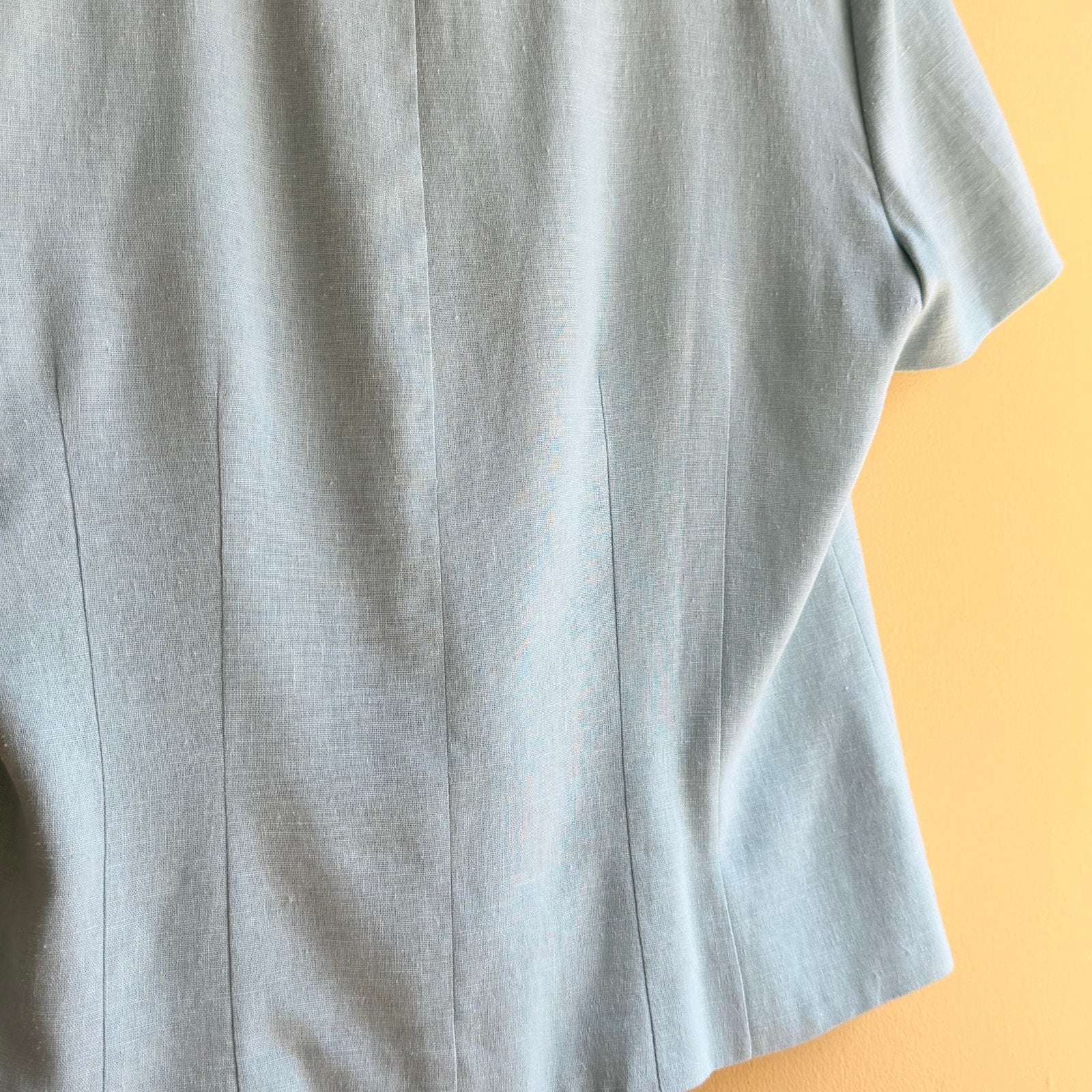 Linen Blend Summery Vintage Shirt Size 6