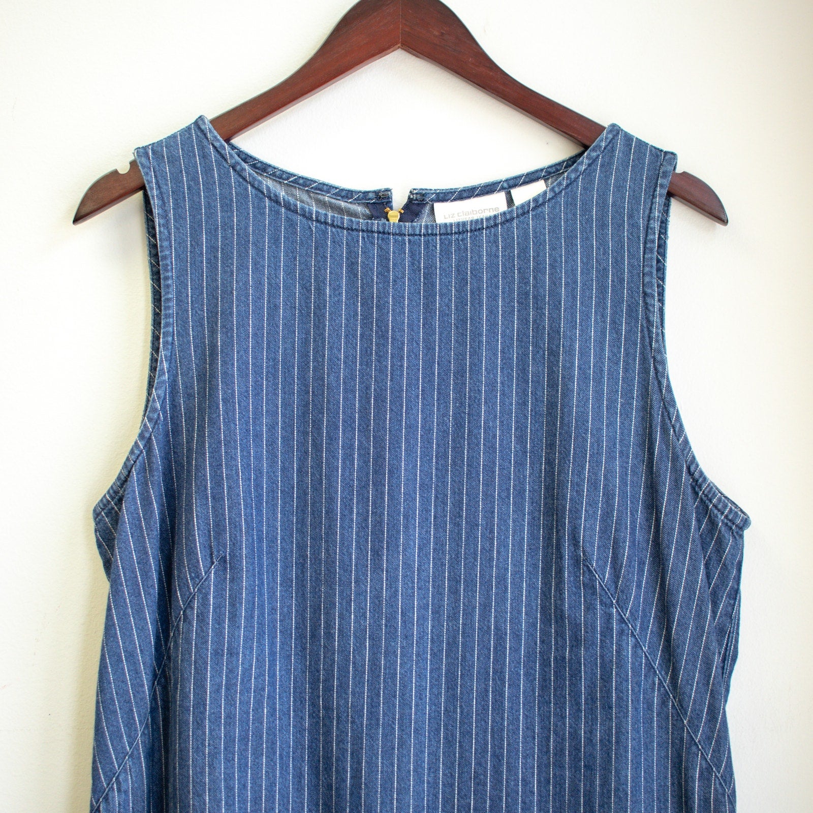 Liz Claiborne Striped Denim Dress Size 12