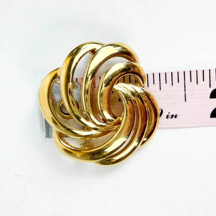 Swirl Brooch Napier Gold Tone Pin