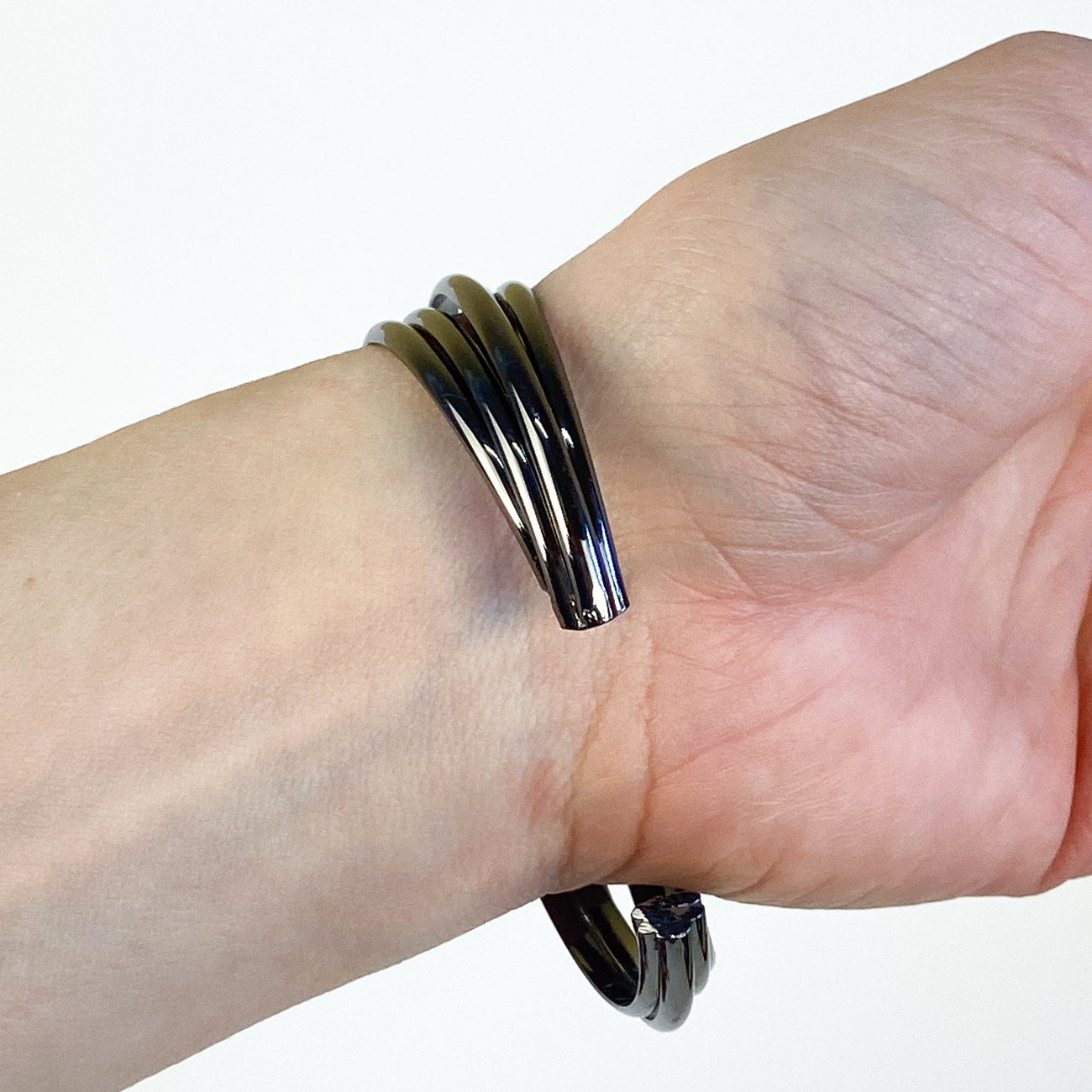 Gunmetal Gray Cuff Bracelet