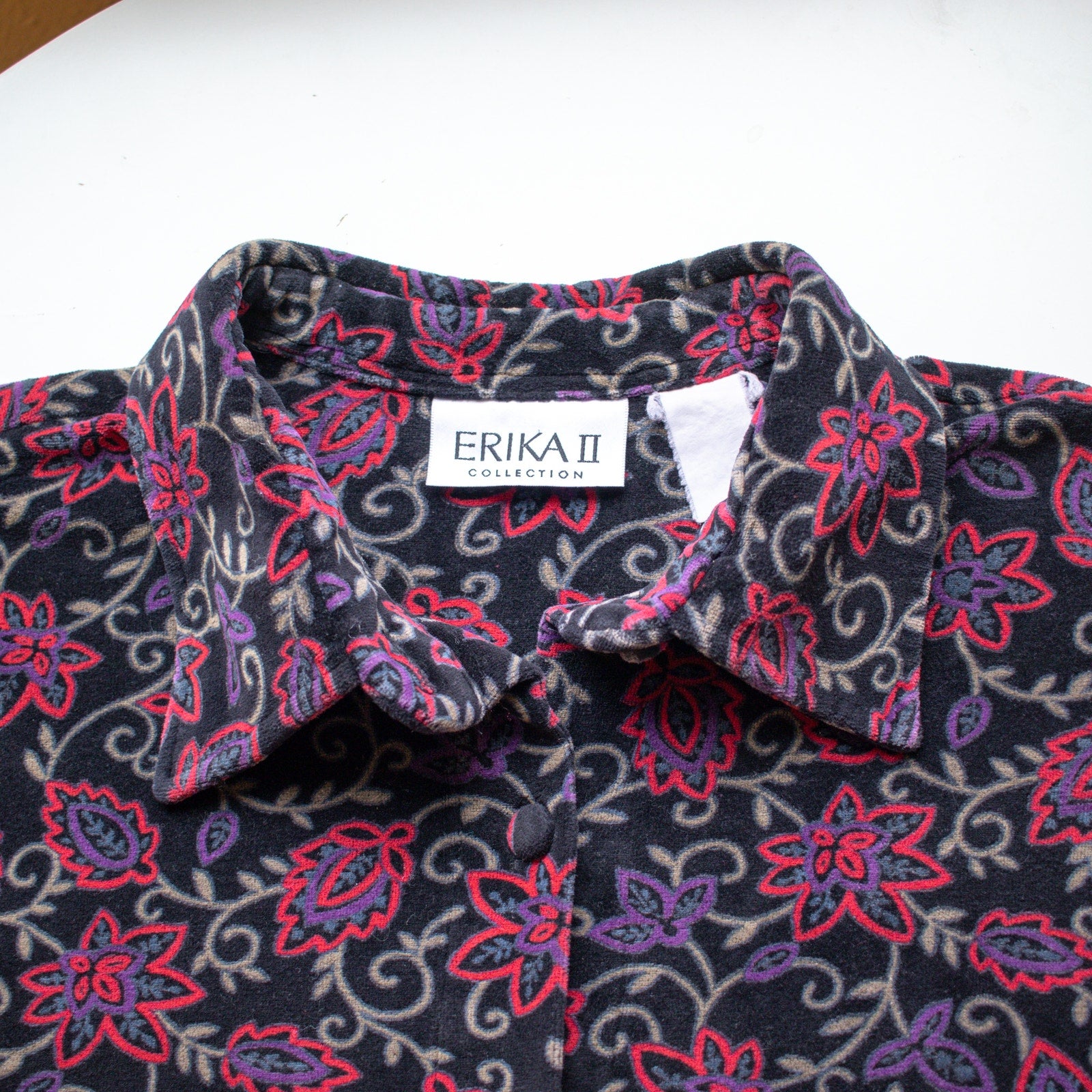 Vintage 90s Red and Purple Fleece Button Up Size XL