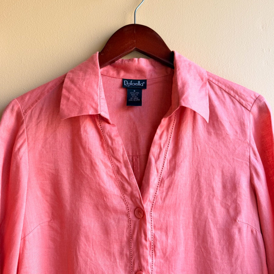 Women's 100% Linen Top Size 6