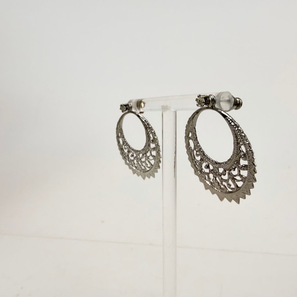 Silvery Lacey Earrings