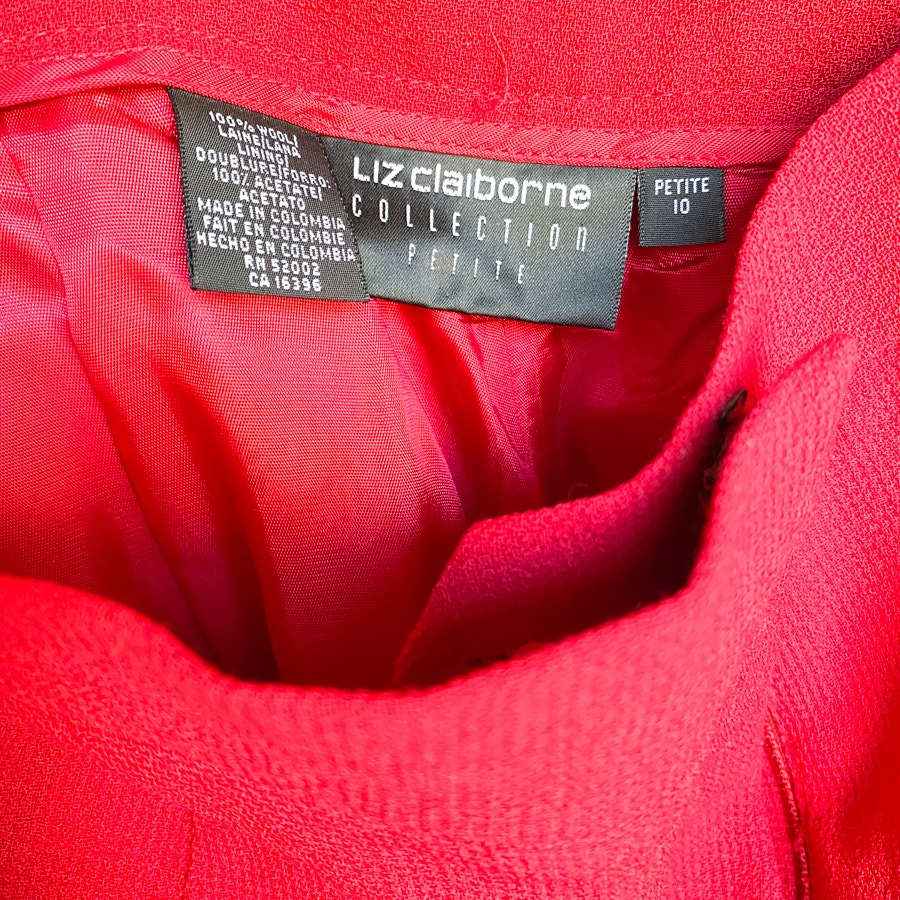 Liz Claiborne 100% Wool Red Trousers Size 10