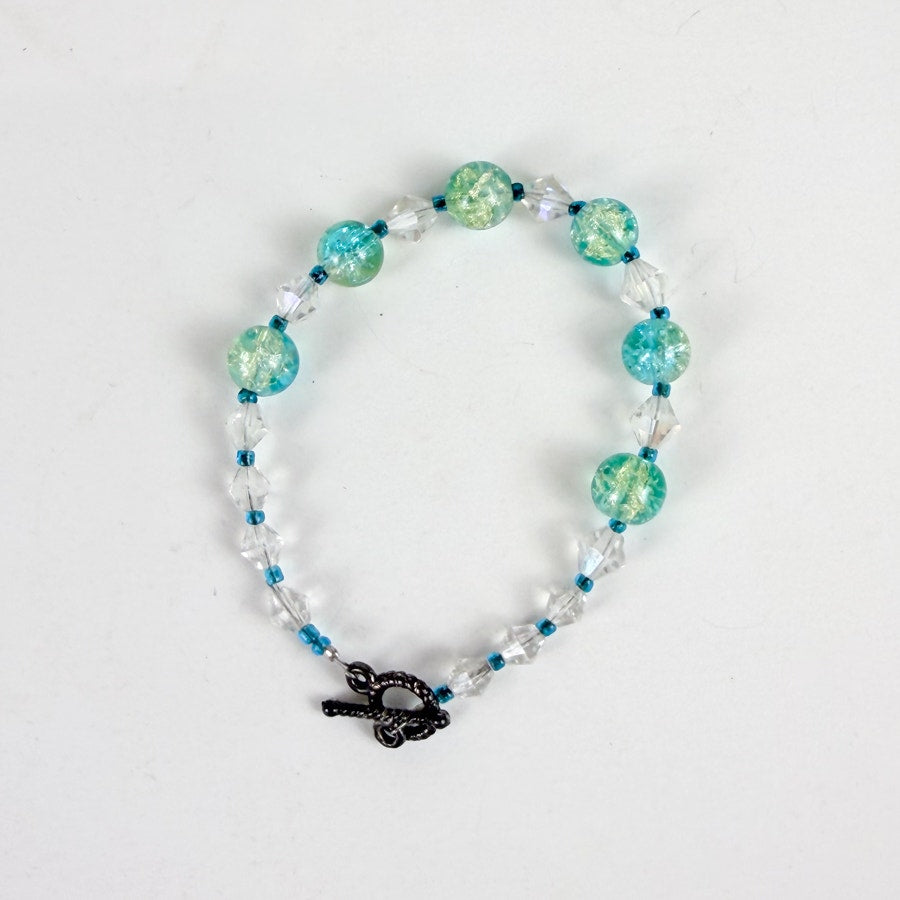 Delicate Blue Beaded Bracelet