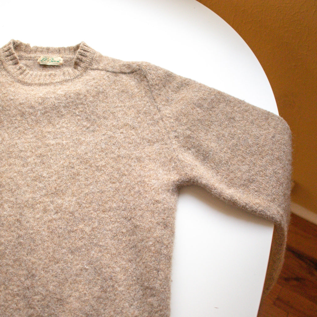 Vintage L.L. Bean 100% Brown Wool Sweater Size S