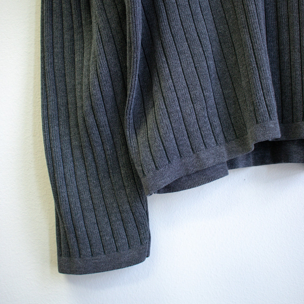 Vintage DKNY Jeans Charcoal Gray Ribbed Loose-Fit Sweater Size XXL