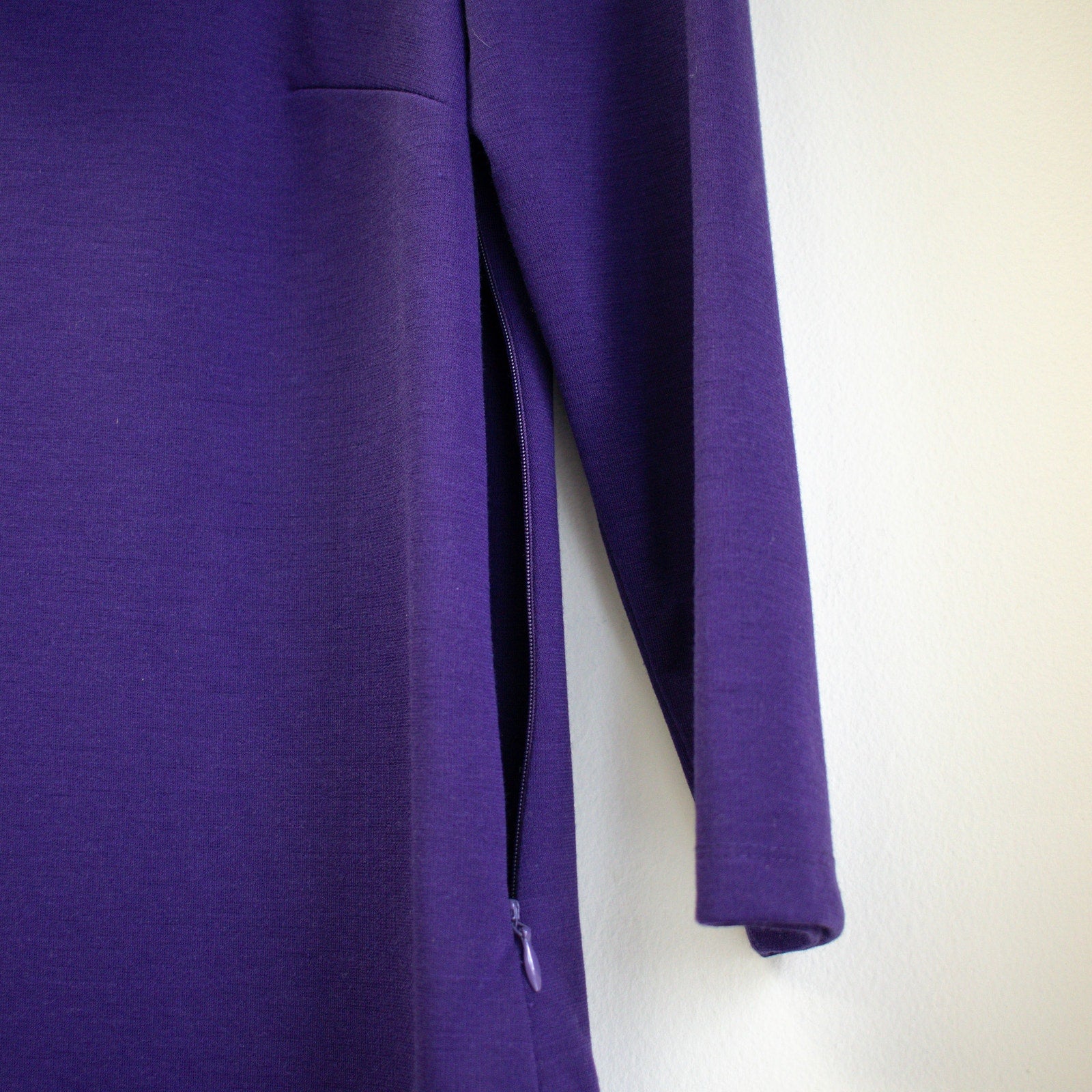 Donna Morgan Purple Cowl Neck Drop Waist Dress Size 6