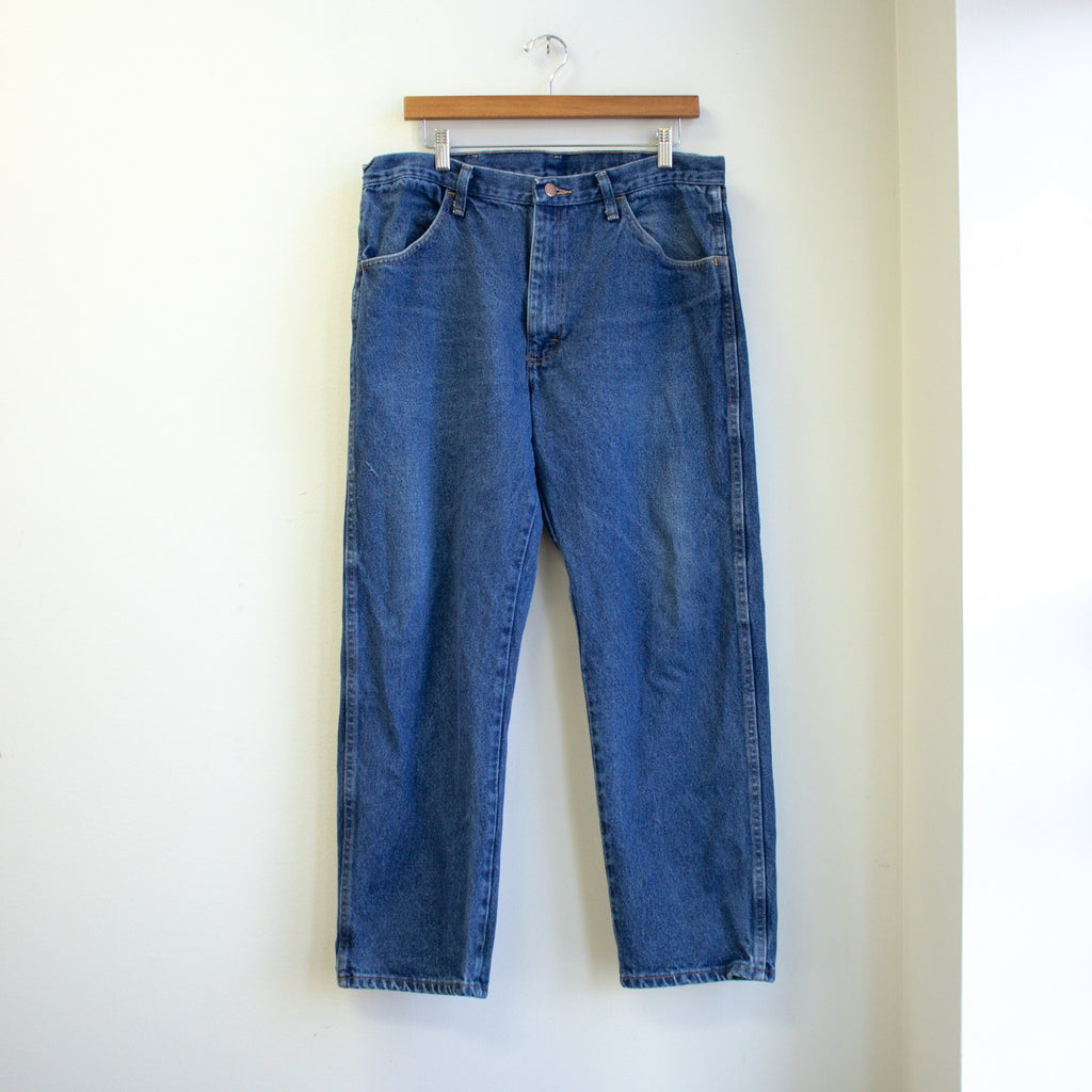 Rustler Straight Fit Dark Wash Jeans Size 36x29