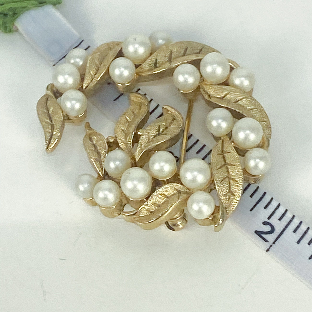 Vintage Trifari Wreath Leaf Brooch