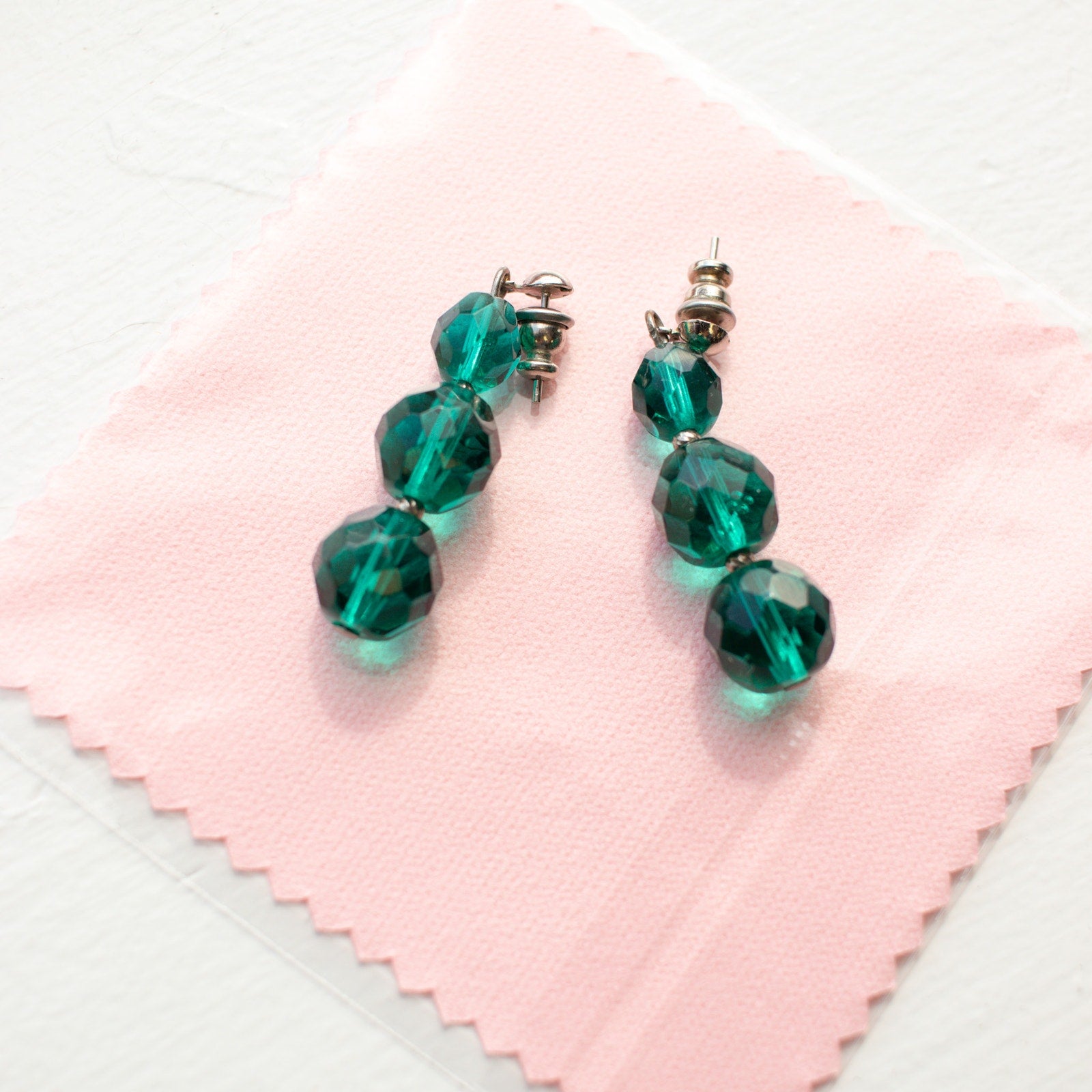 Turquoise Beaded Dangle Earrings