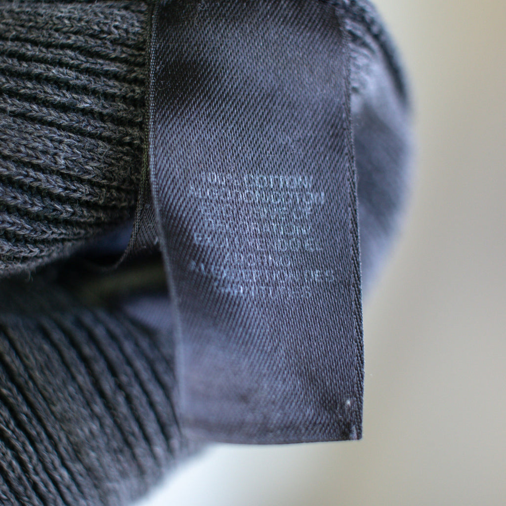 Vintage DKNY Jeans Charcoal Gray Ribbed Loose-Fit Sweater Size XXL