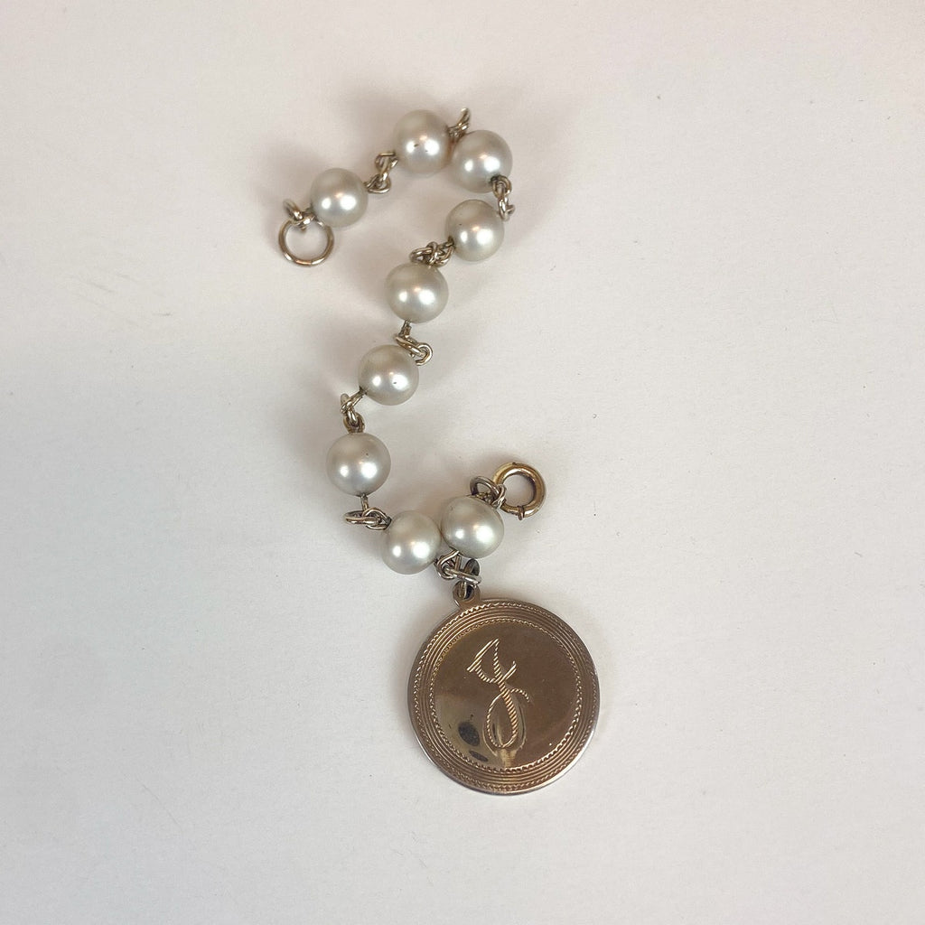 Gold Plated J Signet Bracelet