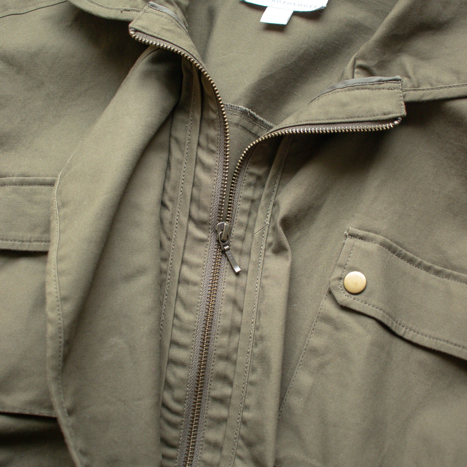 Anthropologie Green Belted Utility jacket Size Small