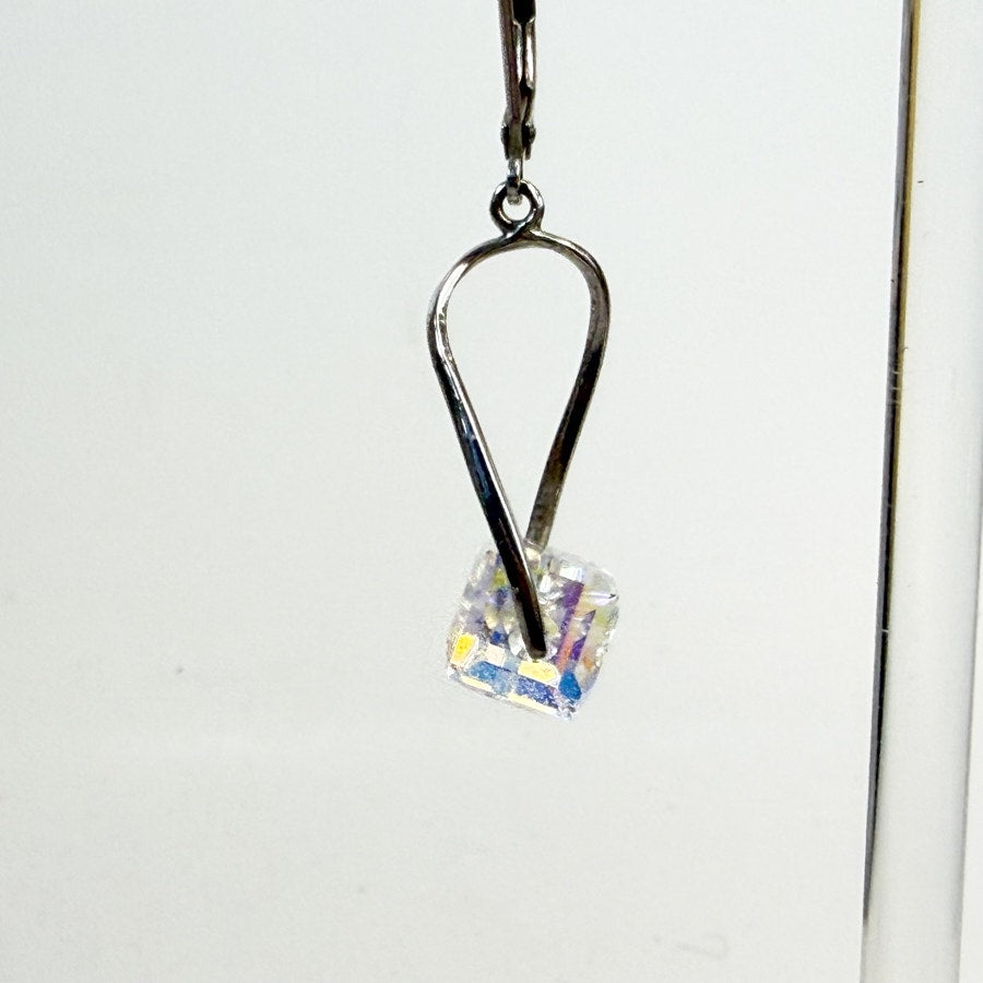 Sterling Silver Prism Earrings