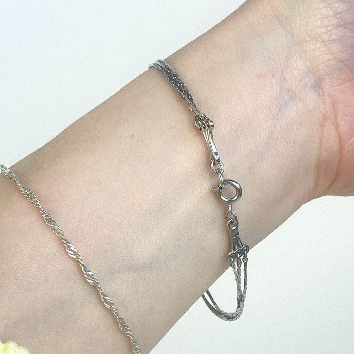 Silver Tone Multi Strand Bracelet.