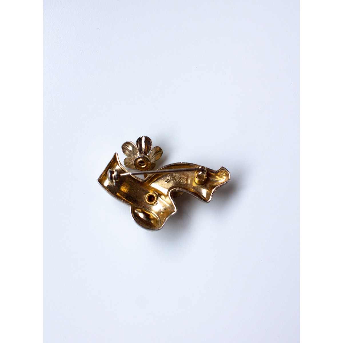 Floral Brooch Coro Gold Plated