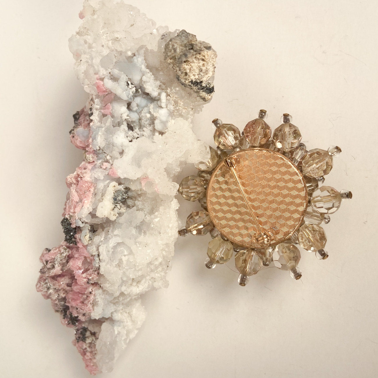 Starburst Beaded Rhinestone Brooch