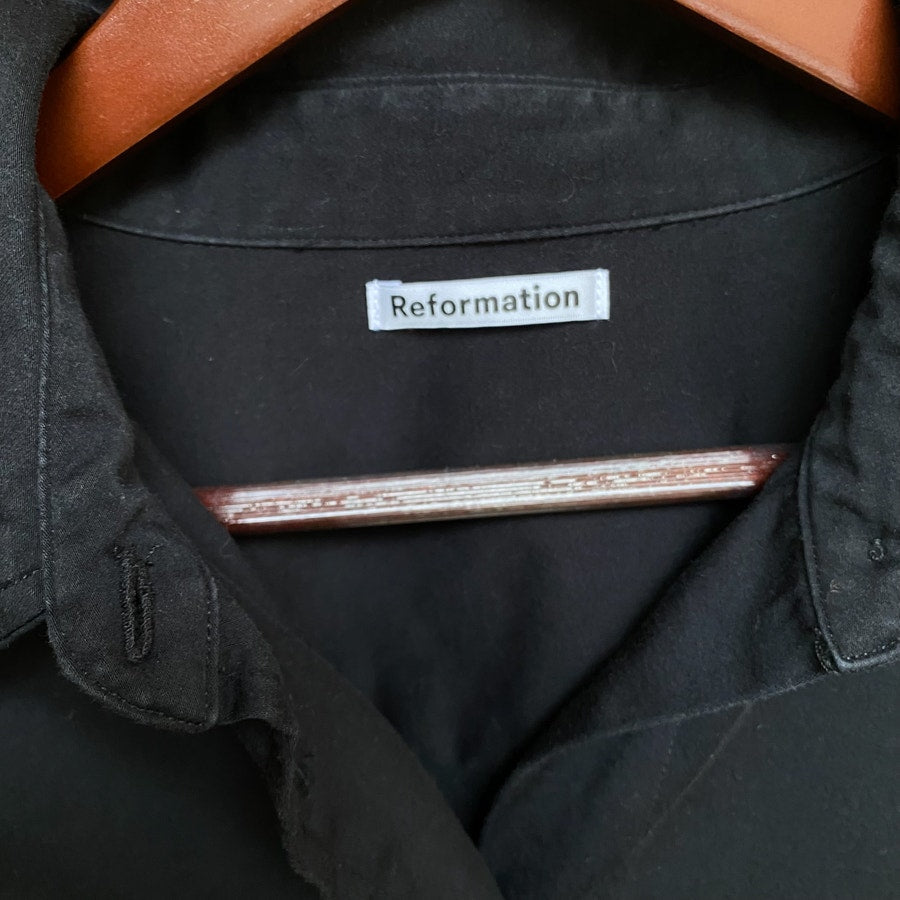 Eli Oversized Shirt Reformation Black Size S