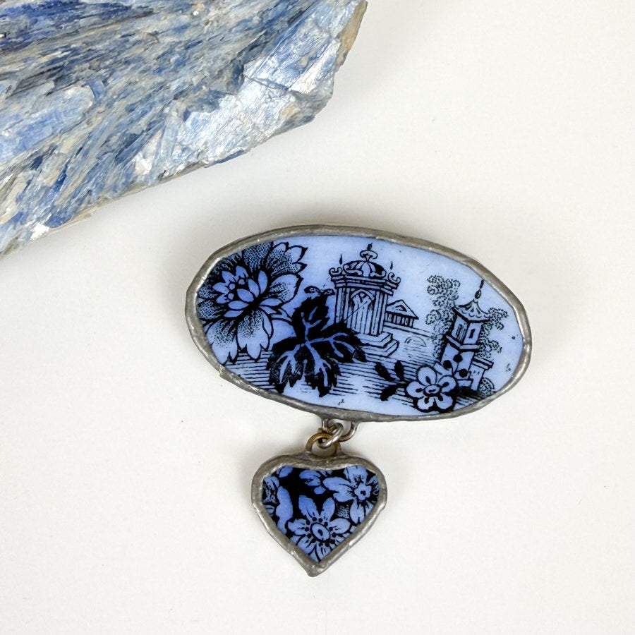 Handmade Vintage Ceramic Brooch