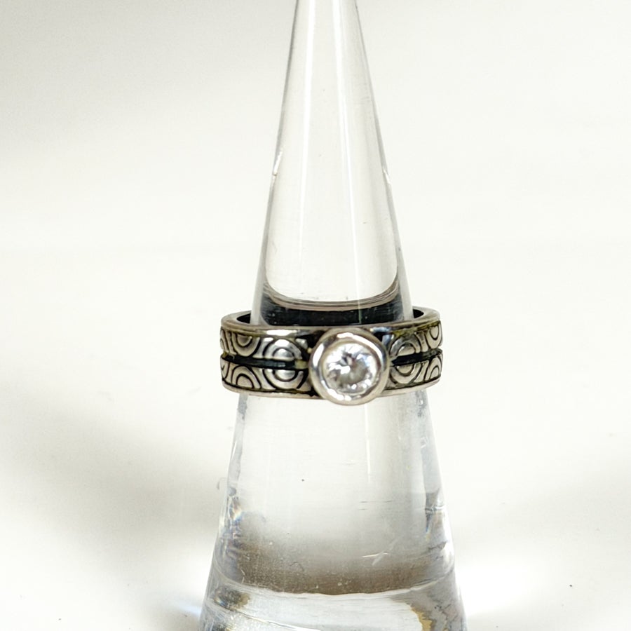 Sterling Silver CZ Ring Size 7