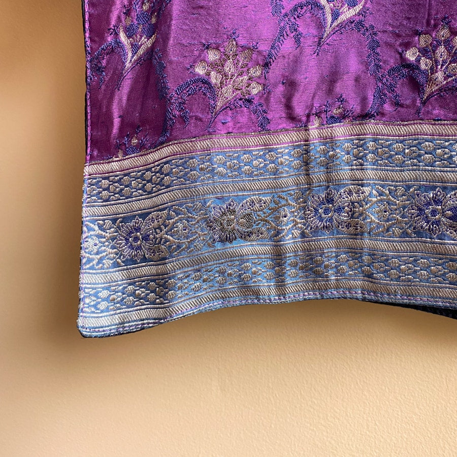 Sherwani Purple and Green Satin Women's Small