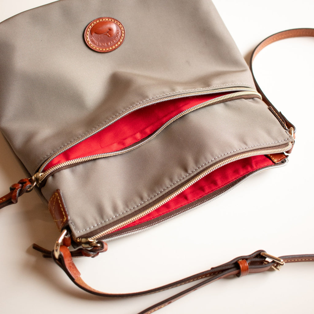 Dooney & Bourke Gray Crossbody bag Red Interior
