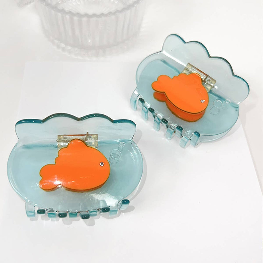 Mini Koi Fish Hair Claw - Cute Acetate Summer Clip_CWAHA2068