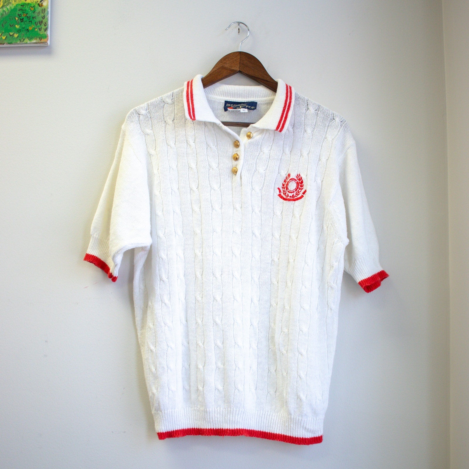 Vintage Regatta Club Cable-knit Sweater Size XL