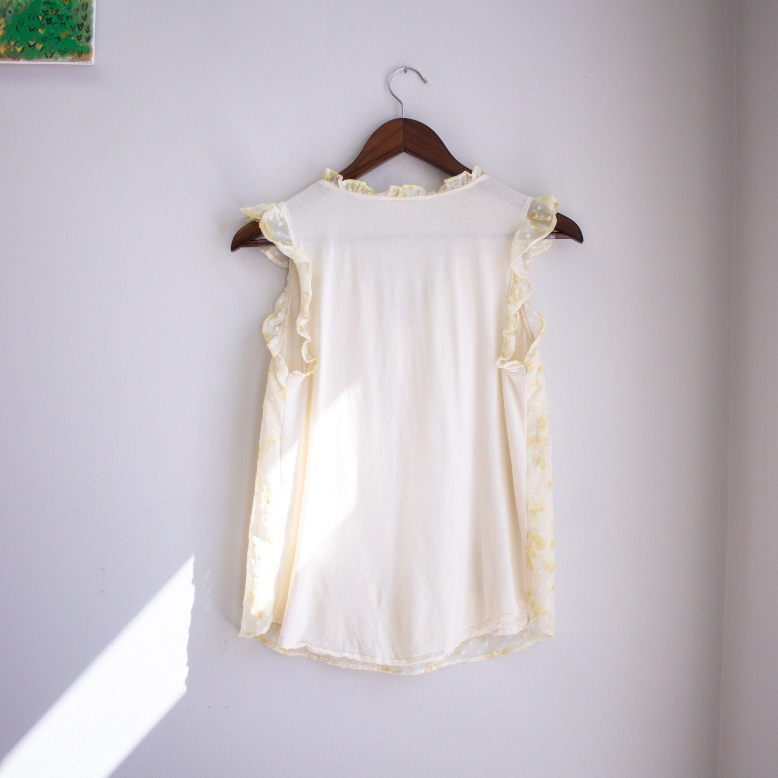 Yellow Floral Top Size Small