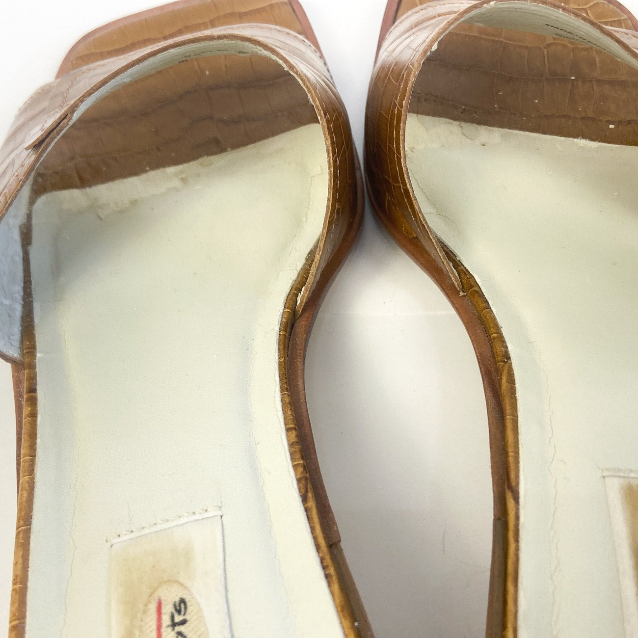 Talbots Brown Leather Block Heel Sandal Size 8