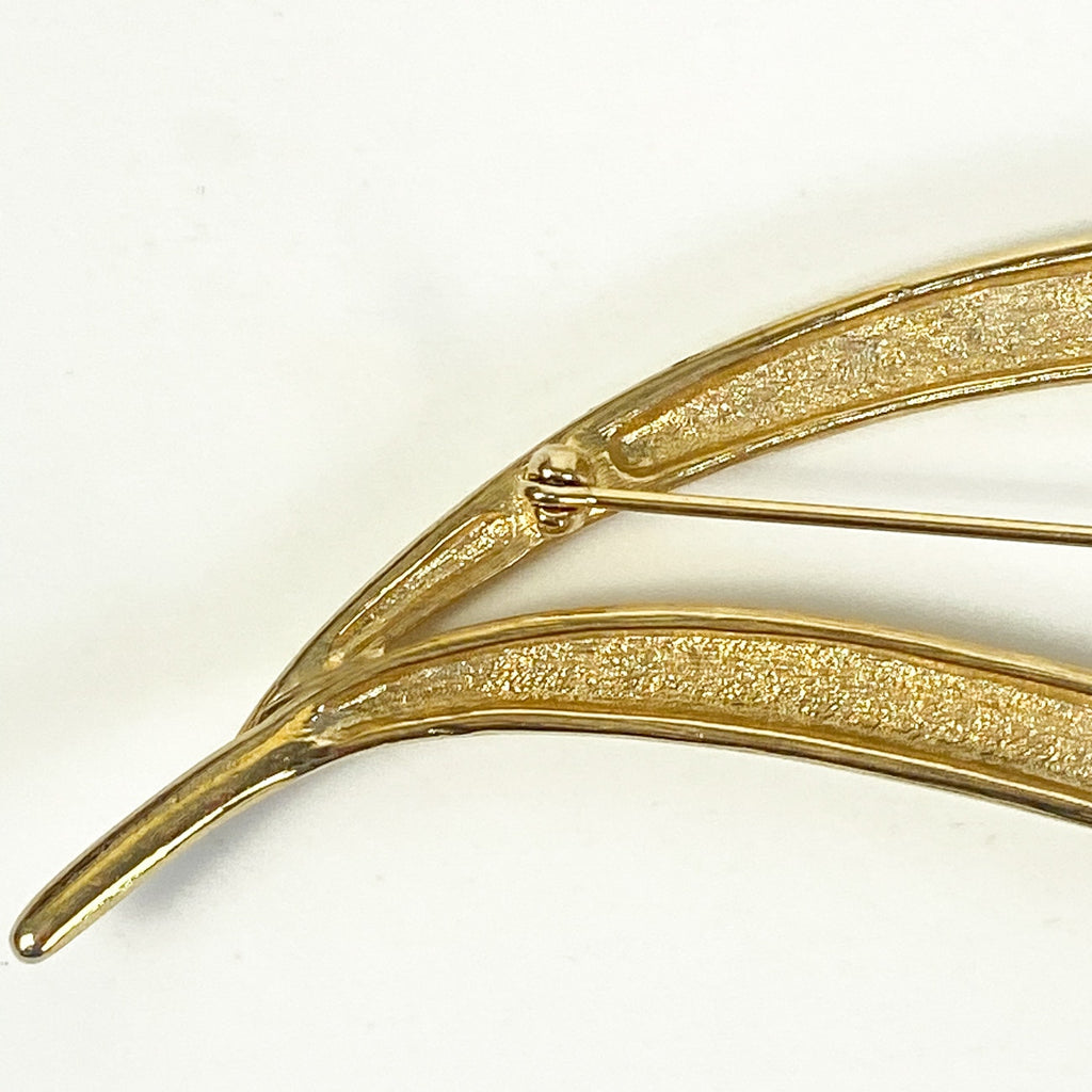 Vintage Gold Tone Large Brooch