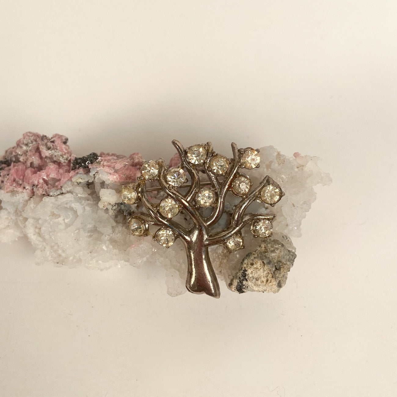 Tree of Life Rhinestone Brooch